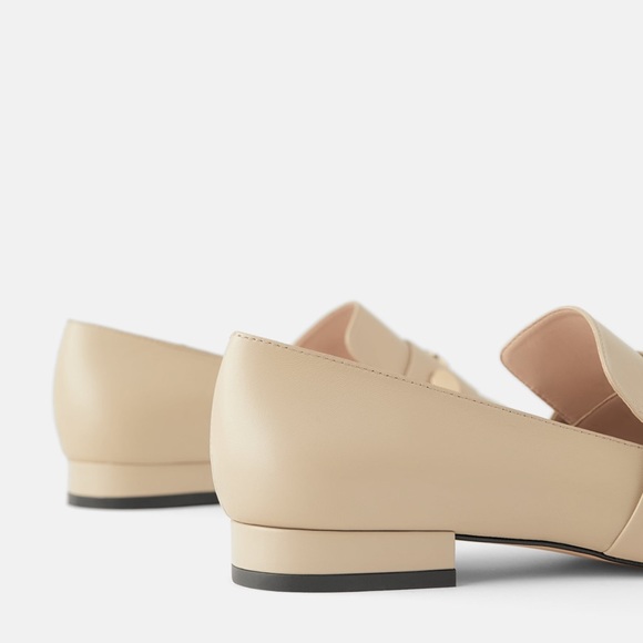 Genuine Leather Gold Stud Loafers - Picture 2 of 7